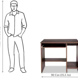 floresta wud Work From Home Engineered Wood Computer Desk image 5