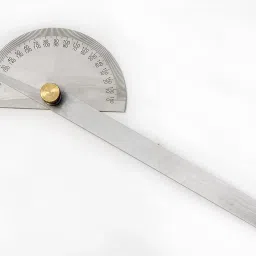 1Pc Rectangular 0-180 Degree Protractor Measure Ruler Stainless Steel Radius Gauge-10