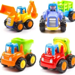 Unbreakable Automobile Car JCB Tractor Truck Engineering Toys for Kids Set of 4-23