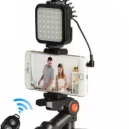 icall Mobile Vlogging Kit with Microphone Tripod Stand and LED Light Vlogging Mobile Tripod Kit-16