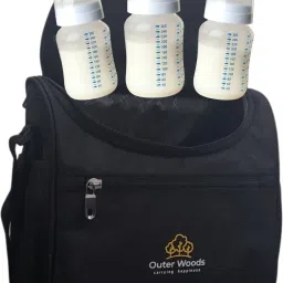 Insulated Breast Milk Cooler Bag with 4 Units of Ice Gel Packs Messenger Diaper Bag-image-34