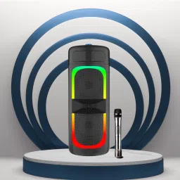 GUGGU Bluetooth Party Speaker With Karaoke Mic and RGB Lights,High Quality Woofer I149 40 W Bluetooth Laptop/Desktop Speaker-image-96
