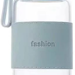 Borosilicate Glass Water Bottle Lid & Silicone Sleeve Glass Shaker Bottle Gym 340 ml Bottle-image-57