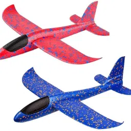 2 Pieces Foam Glider Plane Toy 17.5 inch Throwing Airplane with Dual Flight Mode-12