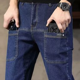 Men Regular Mid Rise Blue Jeans-image-17