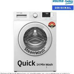 voltas beko by a tata product 8 kg 5 star Fully Automatic Front Load with In-built Heater White image 2