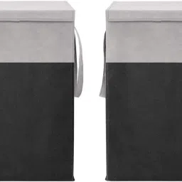 Laundry big Basket 2 Pieces Combo pack with organizer Laundry storage Bag. Storage Box-6