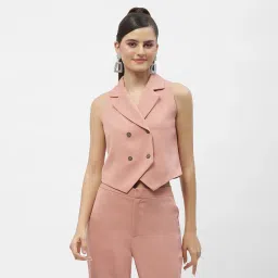 Women Solid Single Breasted Casual Blazer-image-63