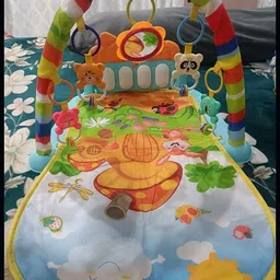 Safe Baby Gym with Sound Piano and Interactive Hanging Rings-image-27