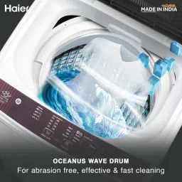 haier 8 kg Balance Clean Pulsator, Custom Wash Cycles with 15 Mins Quick Wash, Magic Filter Fully Automatic Top Load Brown, Grey image 3