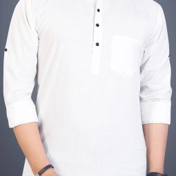 Men Solid Pure Cotton Straight Kurta-image-35