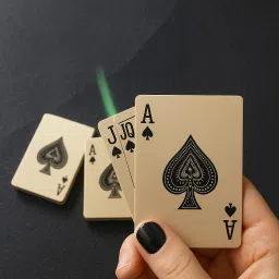 Stylish Pocket Lighter Ignites Beside a Winning Hand of Spade Face Cards Pocket Lighter-image-9