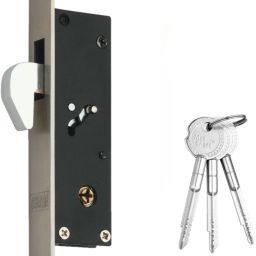 150 mm Steel Key Hook Lock for Sliding Door/Wardrobe with 3 Star Keys Lock-24