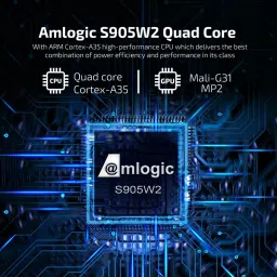 Qiwa X98Q Mini Pc Box with Amlogic S905W2 Quad core Processor - 4K UHD Video, - Android v4.4 (KitKat), NITEL, AMLOGIC S905W2, 2 GB DDR3, 16 GB 10 Mini PC image 3