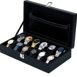 Storage Organizer For Men & Women Hand Crafted in High Quality Leather Watch Box-image-85