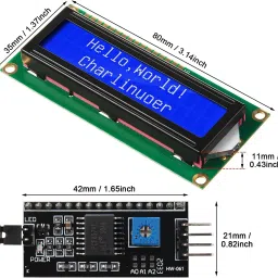 sg flash 16x2 LCD Module Shield Yellow-Green Backlight with IIC I2C Display Lights Electronic Hobby Kit image 2