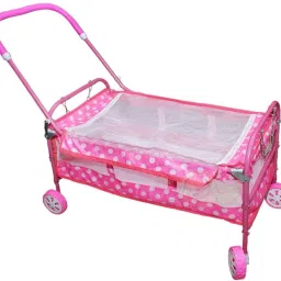 chunky's Metal Frame Baby Cradle with Mosquito Net & Prime, Jhula, swing image 3