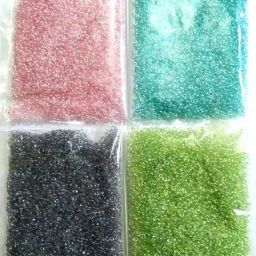 11/0 - 2mm round shape lustre glass seed beads for craft,embroidery and jewellery making(4 colour,200 gm ,per colour 50 gm)-image-32