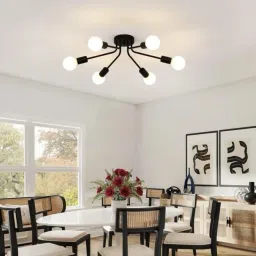 GENREE- 153 / 6 LIGHT BLACK CHANDILIER Chandelier Ceiling Lamp-image-14