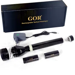 gor Sun Invigilator Series 900M 3 Mode Rechargeable LED Flashlight 10.6 Inch Torch image 4