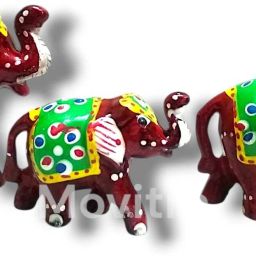 Handicraft Set of 3 Elephant Statue for Home Decor Gift Item Decorative Showpiece - 7 cm-image-101