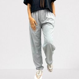 Women Solid Grey Track Pants-image-1