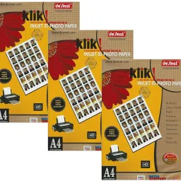 Klik! Inkjet ID Photo Pack of 4 Plain A4 180 gsm Photo Paper-image-8