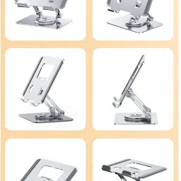 coolcold Tablet Stand, Swivel Tablet Stand with 360 Rotating Base,Compatible with iPad Mobile Holder image 4