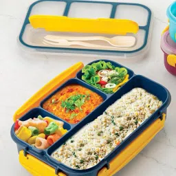 Bento Lunch Box 4 Compartment Microwave, Dishwasher & Freezer Safe, BPA Free K0 Thermoware Casserole-image-76