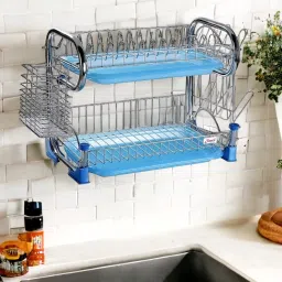 Utensil Kitchen Rack Premium Stainless Steel Dish / Crockery / Cutlery / Utensils Stand Steel-27