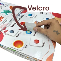 todfod All in One Early Learning Velcro Binder Book For Kids to Learn Alphabet, Numbers image 2