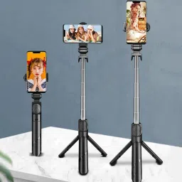 Wanzhow Best Bluetooth Extendable Selfie Stick Tripod with Wireless Remote Monopod image 2