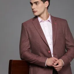 Men Self Design Single Breasted Casual Blazer-image-67