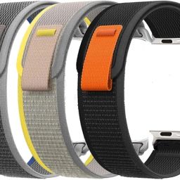 DARKFIT Trail Loop Bands/Straps Compatible with Watch 49mm 46mm 45mm 44mm 42mm, Adjustable Velcro Premium Strap for iWatch Ultra & Ultra 2 Series SE 10 8 7 6 5 4 3 2 1. (Only 2 Pcs Trail Loop Strap, Watch NOT Included) Smart Watch Strap (Black, Blue) Smart Watch Strap-image-32