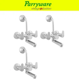 Uno Wall Mixer 2 in 1 with Overhead Shower Provision set of 3 pic 158 Wall Mixer with Overhead Shower Provision Wall Mixer Faucet-9