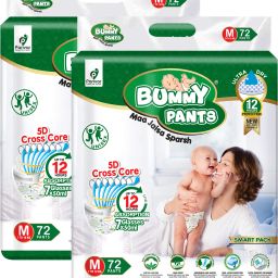 Medium M Size Premium Soft Diaper pants for Baby 7 to 12 kgs (144 Pack Offer) - M-image-88