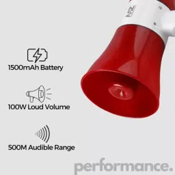 bydye A678 Mic 11 Powerful and Lightweight Loud Megaphone Speaker with Built In Mic Indoor, Outdoor PA System image 4