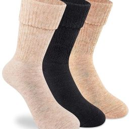Winter Thermal Regular Length Socks for Women Solid Calf Length-image-1