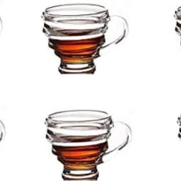 Pack of 6 Glass Transparent Heat-Resistant Glass Cups with Handles for Hot & Cold Drinks 220ml-image-45