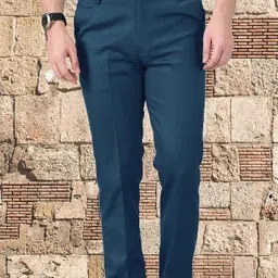 ad & av Men Regular Fit Grey Polyester Trousers-picture-35