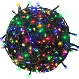 42 LEDs 15 m Multicolor Color Changing, Flickering, Steady Bell Rice Lights-0