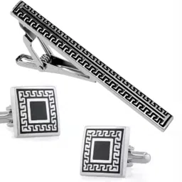 Ruhi Brass Cufflink & Tie Pin Set-picture-23