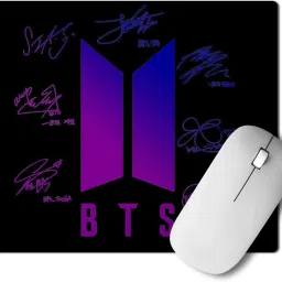 PrintingZone BTS MousePad Bts Army MousePad Bts Signature Mousepad bts logo mousepad Printed Mouse pad for(MSP-31) Mousepad-0
