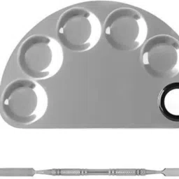 Stainless Steel Cosmetic Makeup Palette Spatula Foundation Mixing palette-picture-11
