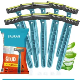 Pack of 10 Shaving Razor Flexi Smooth Stud Razor SRB6, Men-6