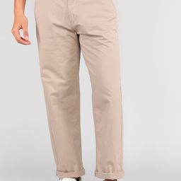roadster Men Straight Fit Khaki Pure Cotton Trousers-picture-49