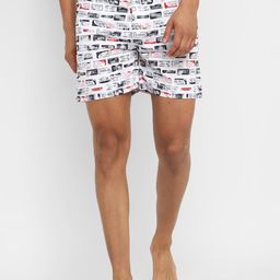 Bukkl Abstract Printed Mid Rise Breathable Pure Cotton Boxers LAFFER-6-White-image-60