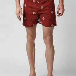 Bukkl Printed Pure Cotton Boxers LAFFER-1-Red-image-77