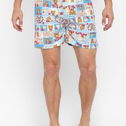 Bukkl Teddy Bear Printed Pure Cotton Boxers LAFFER-18-Blue-image-99