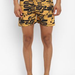 Bukkl Printed Pure Cotton Boxers LAFFER-9-Yellow-image-20
